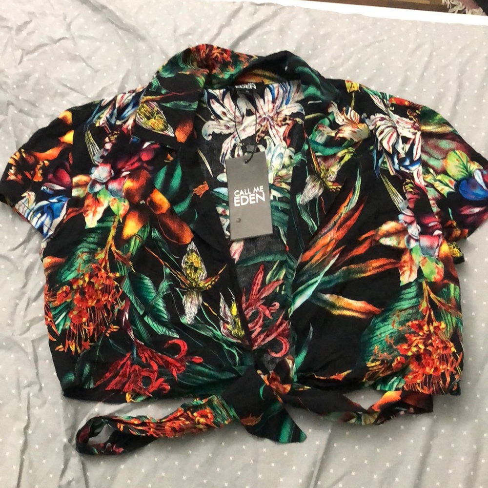 An LF tie up crop top